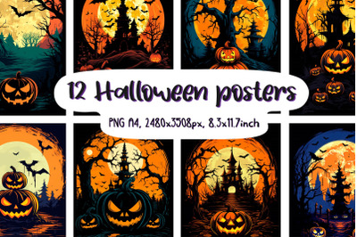 12 Halloween posters