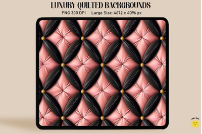 Luxury Black And Pink Quilted Background