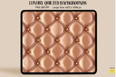 Luxury Light Brown Quilted Background.