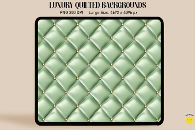 Luxury Light Green Quilted Background