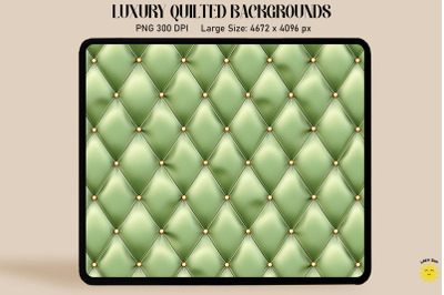 Luxury Light Green Quilted Background