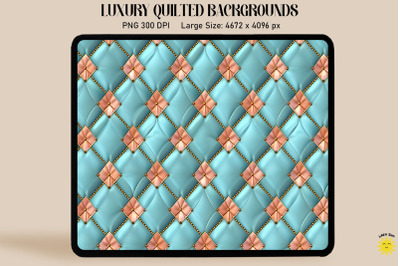 Luxury Turquoise Quilted Background