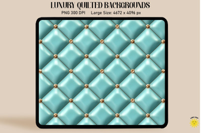 Luxury Turquoise Quilted Background