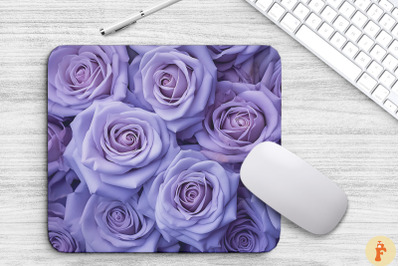 Delicate Purple Roses Mouse Pad Design