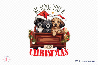 We Woof You a Merry Christmas PNG