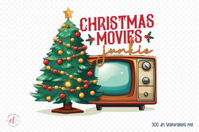 Christmas Movies Junkie PNG Sublimation