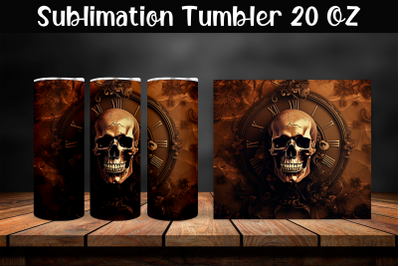 Skull Sublimation Tumbler Wrap 20 oz