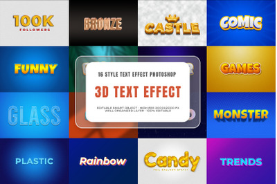 3D Fun Text Effect PSD