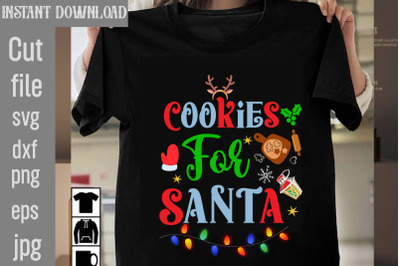 Cookies For Santa SVG cut file&2C;Christmas SVG Design&2C; Christmas Tree Bu