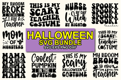 Halloween SVG Bundle, Halloween Quotes, Halloween Cut File
