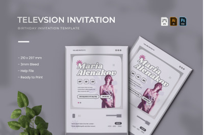 Televsion - Birthday Invitation