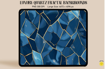 Luxury Blue Gold Quartz Background