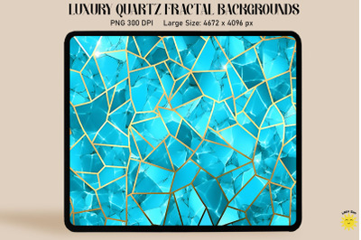 Luxury Cyan Gold Quartz Background