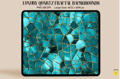 Luxury Cyan Gold Quartz Background