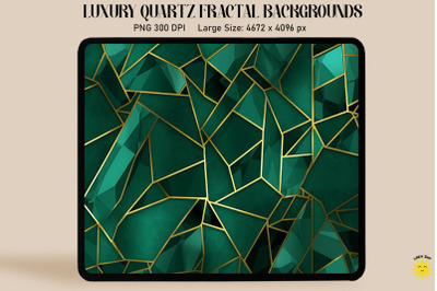 Luxury Green Gold Quartz Background