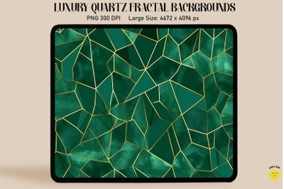 Luxury Green Gold Quartz Background