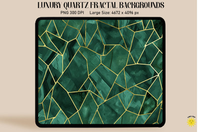 Luxury Green Gold Quartz Background