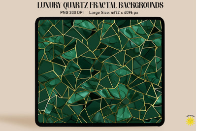 Luxury Green Gold Quartz Background