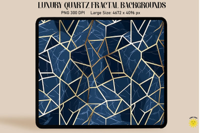 Luxury Indigo Gold Quartz Background