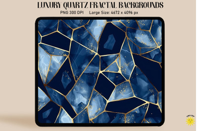 Luxury Indigo Gold Quartz Background