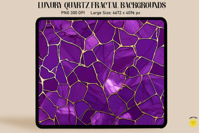 Luxury Purple Gold Quartz Background