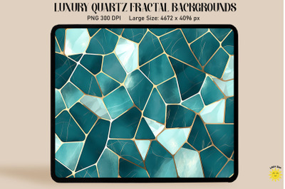 Luxury Teal Gold Quartz Background