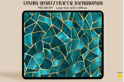 Luxury Teal Gold Quartz Background