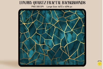 Luxury Teal Gold Quartz Background