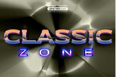 Classic zone editable text style effect in retro look design with expe