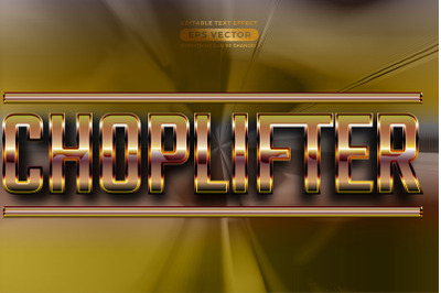 Choplifter editable text style effect in retro look design with experi