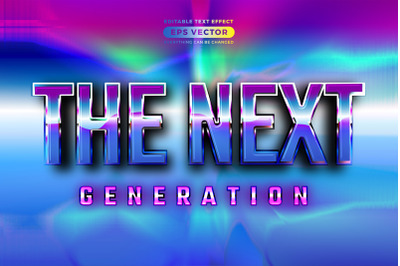 The next generation editable text style effect in retro look design wi