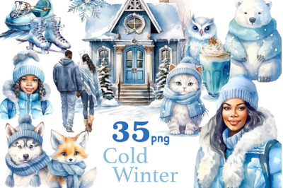 Cold Winter Clipart | Outside Winter PNG