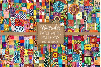 Patchwork Patterns Set 2 - Transparent Watercolor Papers