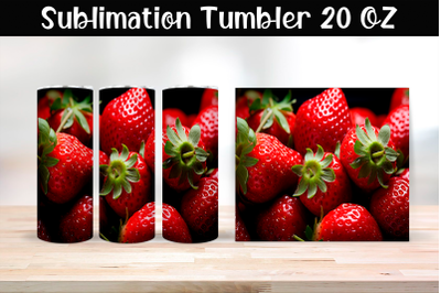 Sweet strawberries Sublimation Tumbler Wrap 20 oz