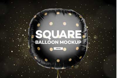 Square Balloon Mockup