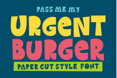 Urgent Burger - Papercut Style Font