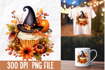 Happy Halloween Witch Pumpkin Cupcake