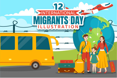 12 International Migrants Day Illustration