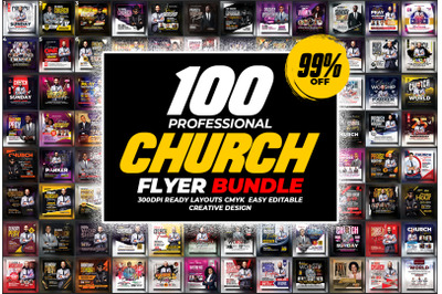 100 Church Flyer Bundle