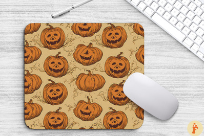 Vintage Halloween Pumpkin Mouse Pad