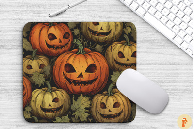 Vintage Halloween Pumpkin Mouse Pad