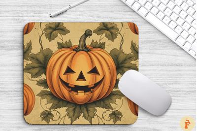 Vintage Halloween Pumpkin Mouse Pad