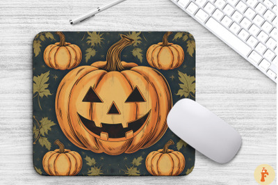 Vintage Halloween Pumpkin Mouse Pad