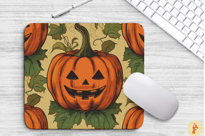 Vintage Halloween Pumpkin Mouse Pad