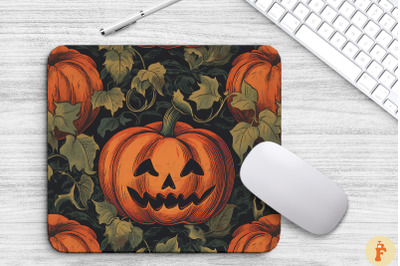 Vintage Halloween Pumpkin Mouse Pad