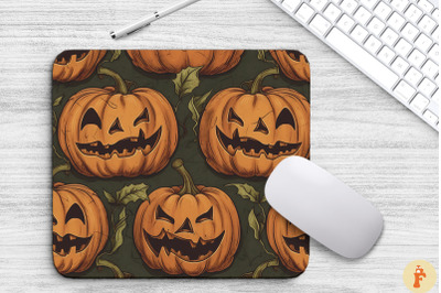 Vintage Halloween Pumpkin Mouse Pad