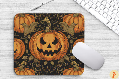 Vintage Halloween Pumpkin Mouse Pad