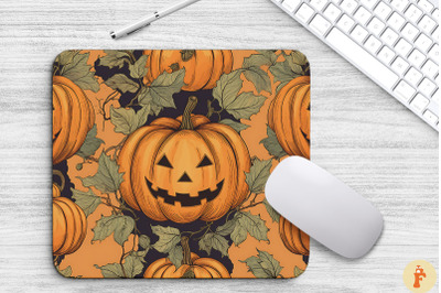 Vintage Halloween Pumpkin Mouse Pad