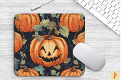 Vintage Halloween Pumpkin Mouse Pad