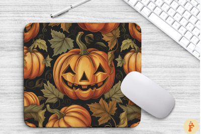 Vintage Halloween Pumpkin Mouse Pad